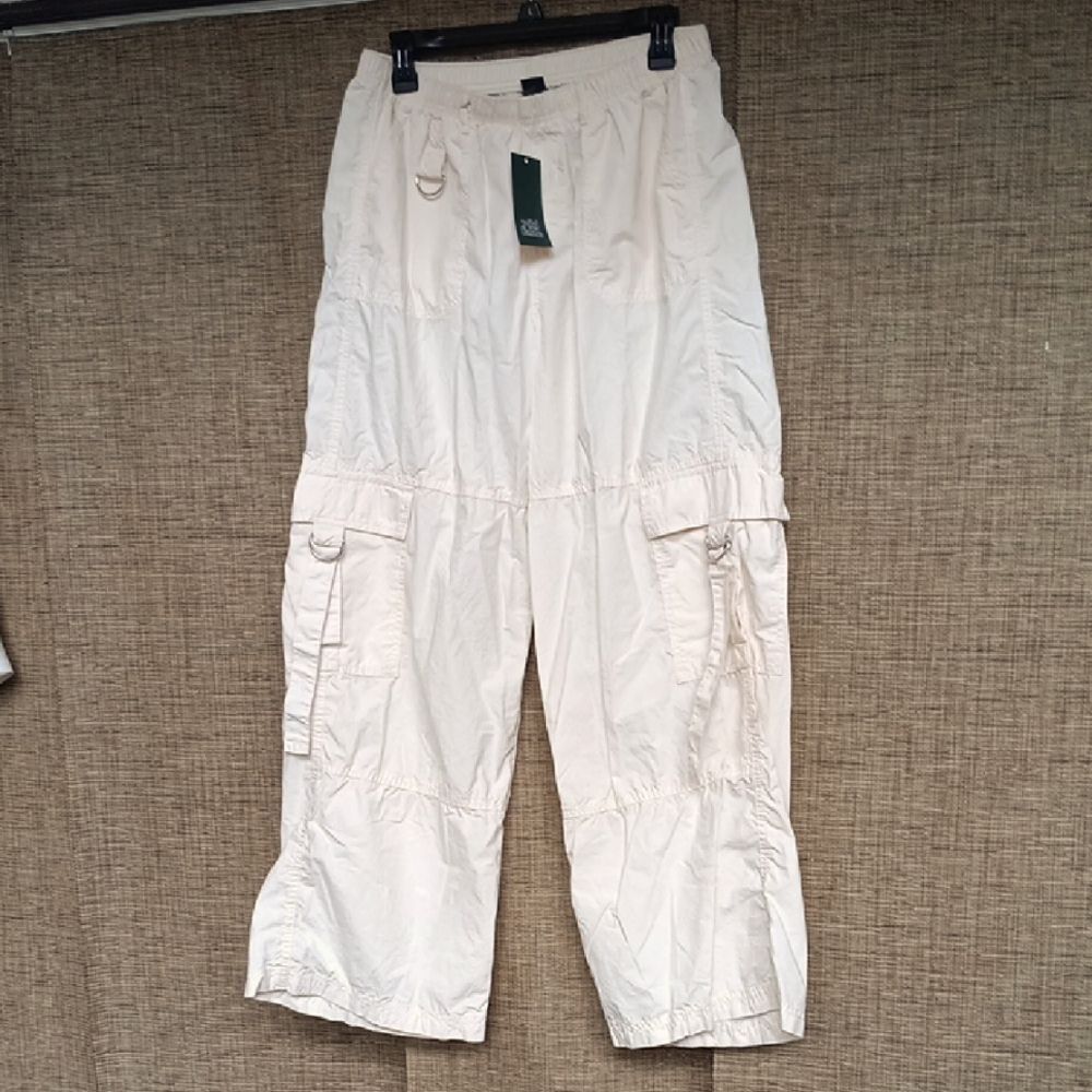 NWT Wild Fable Creamy White Cotton Cargo Pants